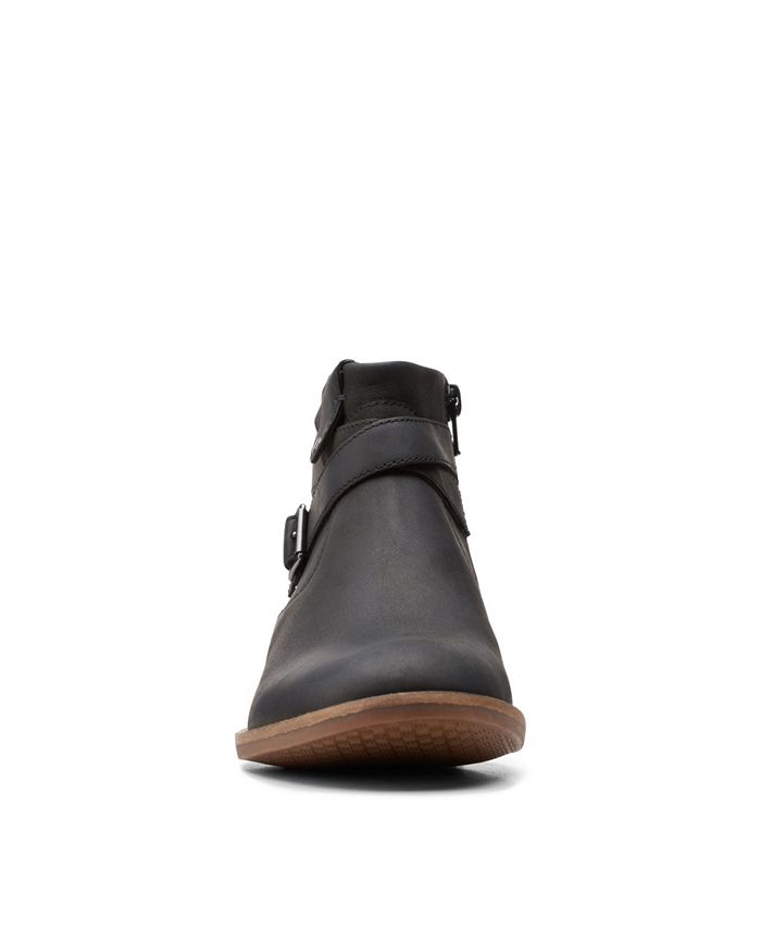 clarks womens camzin dime booties flat heel
