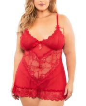 Red Plus Size Bras, Underwear & Lingerie - Macy's