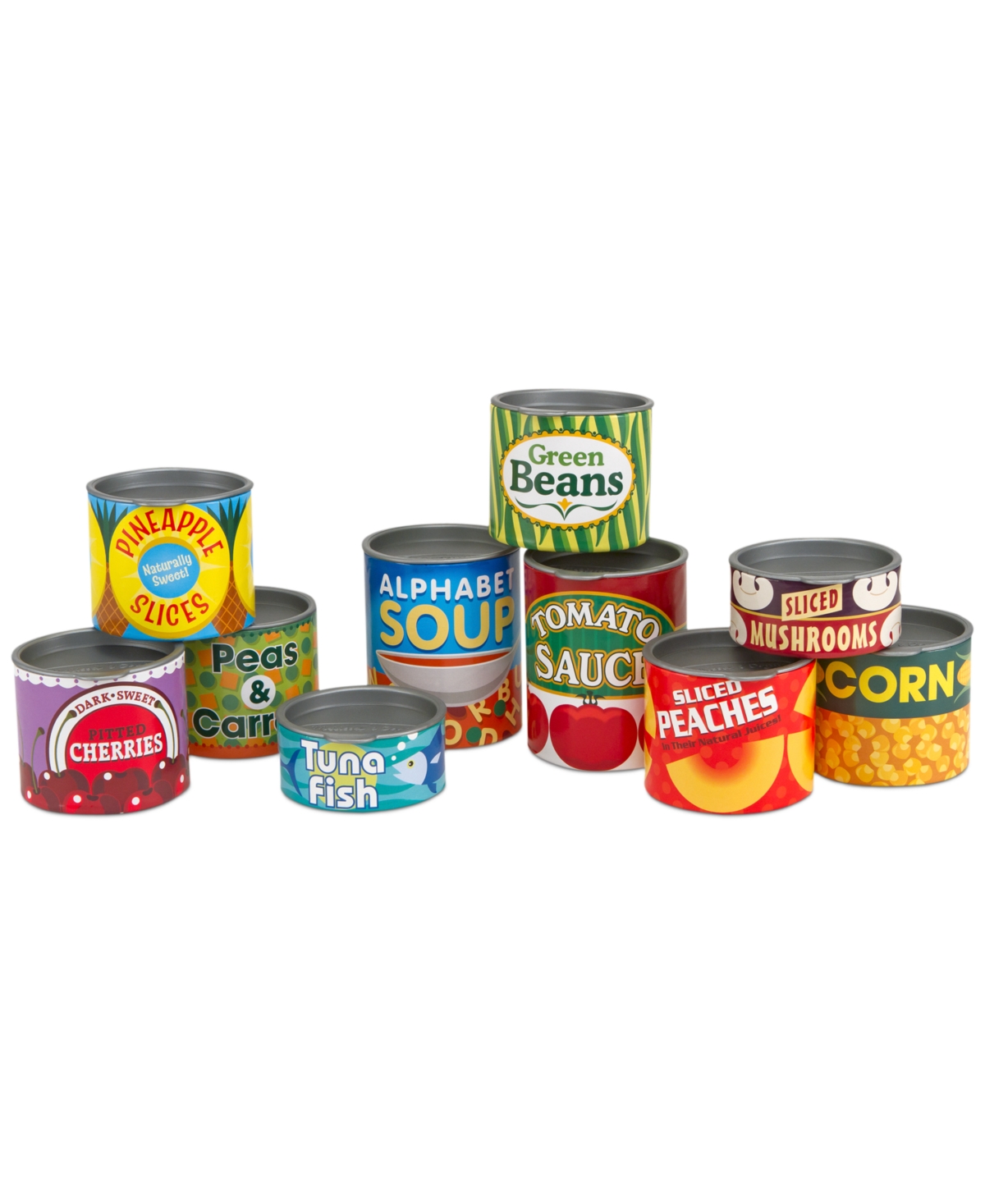 Melissa & Doug Kids Toy, Let's Play House Grocery Cans In Multi