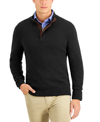 Tasso Elba Men's Quarter-Zip Sweater, Created for Macy's - Macy's