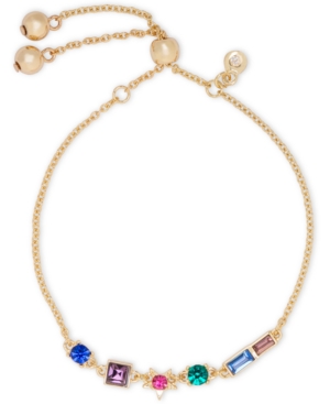 image of Rachel Rachel Roy Gold-Tone Multicolor Crystal Star Slider Bracelet