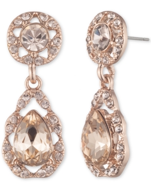 image of Givenchy Crystal Halo Teardrop Earrings