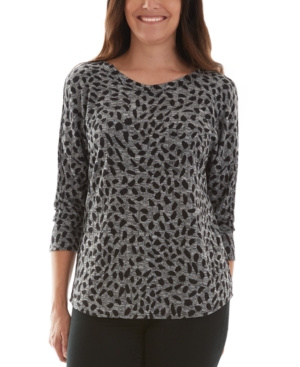 image of Bcx Juniors- Floral-Print 3/4-Sleeve Top