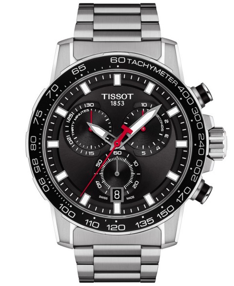 Мужские часы Tissot Supersport хронограф на браслете 45.5мм