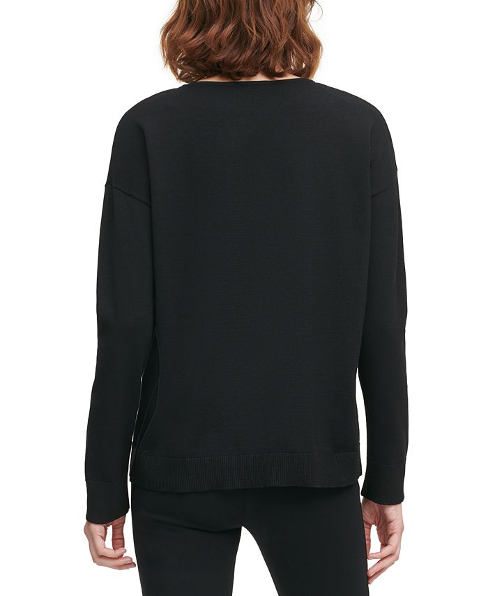 Calvin Klein Cotton Metallic Sweater - Macy's