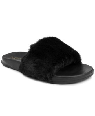 Sugar Women's fashion Wuzz Fuzzy Slide Sandals Women's Shoes