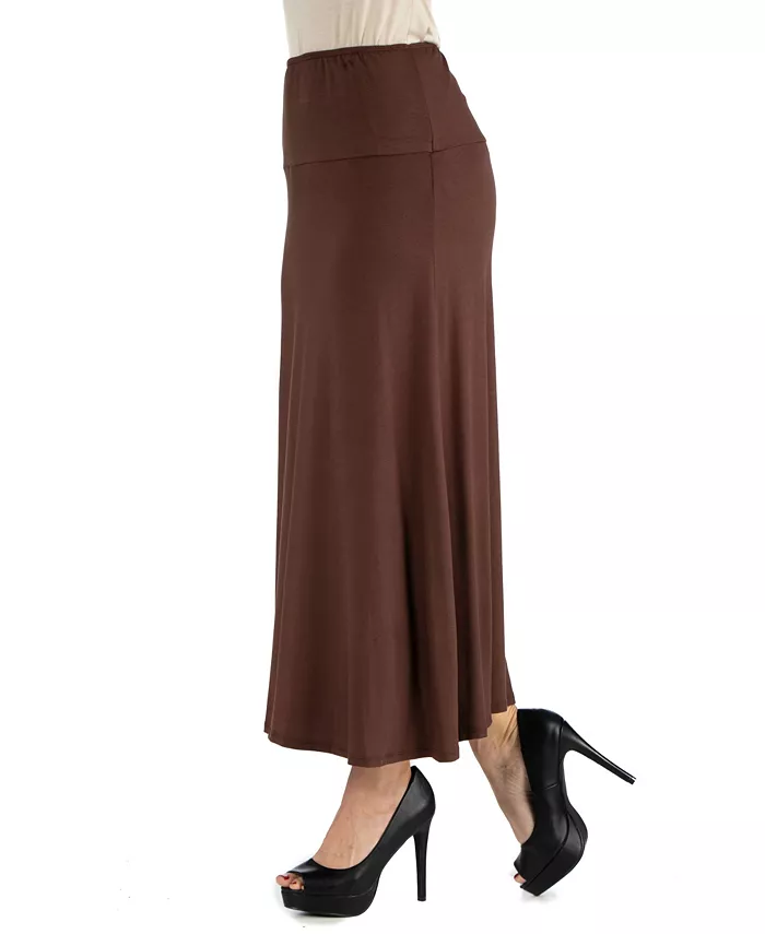 Women's Elastic Waist Maxi Skirt - thumbnail 3