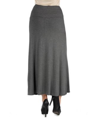 Women's Elastic Waist Maxi Skirt