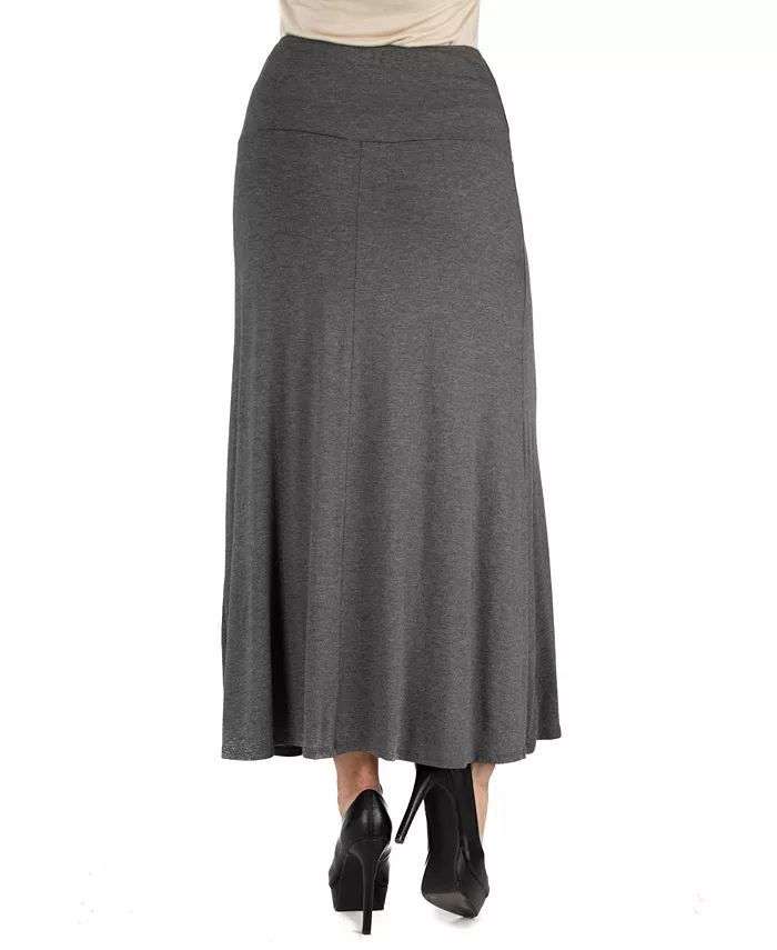 Women's Elastic Waist Maxi Skirt - thumbnail 10