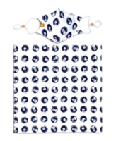 ConStruct x Best Friends Unisex Dog Sketch Curved Mask and Bandana Set - Navy