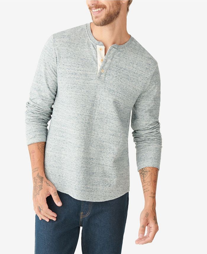 Lucky Brand Men's Duo-Fold Henley Long Sleeve Sweater - Macy's