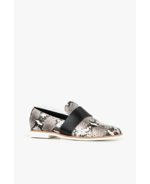 image of All Black Banded Exotic Women-s Loafer Flat Women-s Shoes