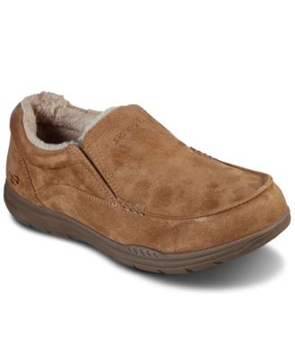 skechers relaxed fit leather slip on