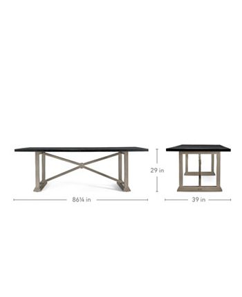Furniture - Grayson Rectangular Aluminum Top Outdoor Dining Table