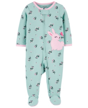 Carter's Baby Girls Bunny 2-Way Zip Cotton Sleep and Play One Piece