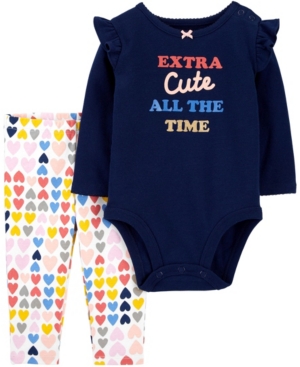 Carter's Baby Girls 2-Piece Extra Cute Bodysuit Pant Set