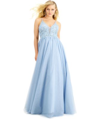 Say Yes to the Prom - Juniors' Sequin-Top Gown, Created for Macy's