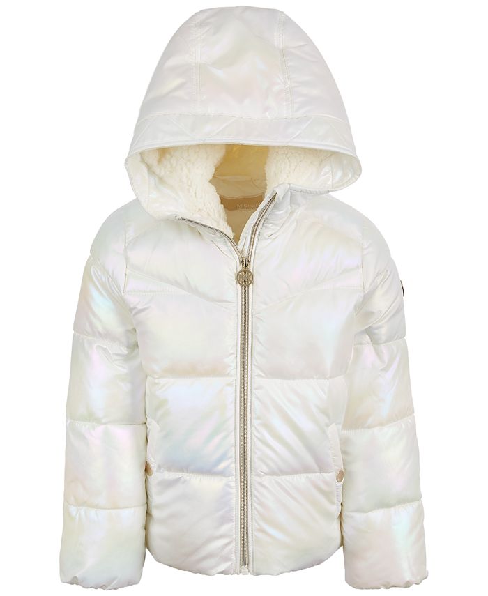 Girls iridescent coat sales