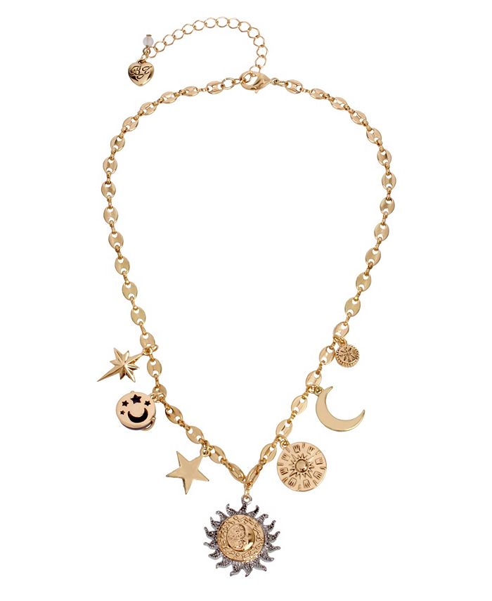 Betsey Johnson Celestial Mixed Charm Necklace & Reviews - Necklaces ...
