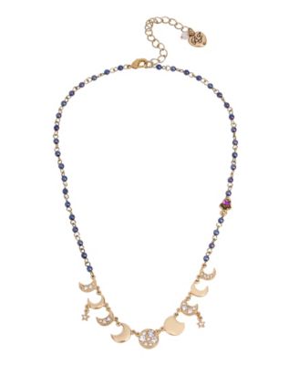 Betsey Johnson - Celestial Moon Phase Charm Necklace