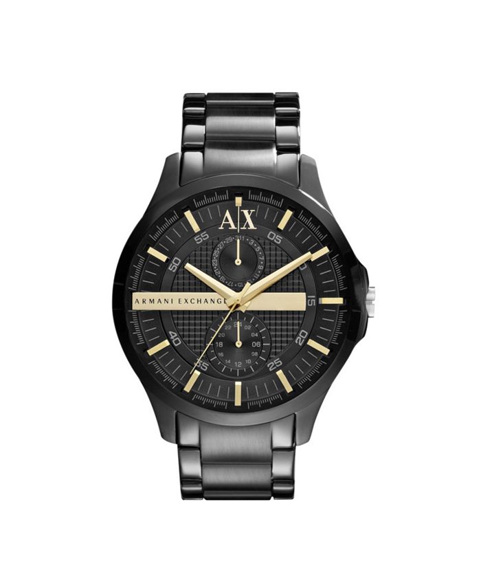 A|X Armani Exchange AX Men's Black Stainless Steel Bracelet Watch 46mm ...