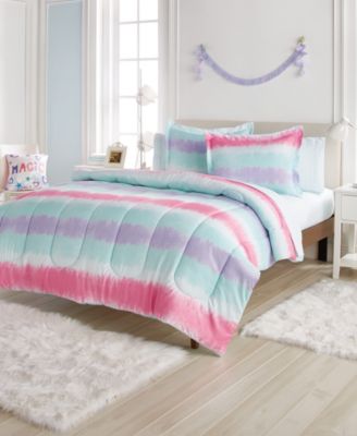 Kids Tie Dye Stripe Comforter Set, Full