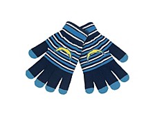 Los Angeles Chargers Acrylic Stripe Knit Gloves
