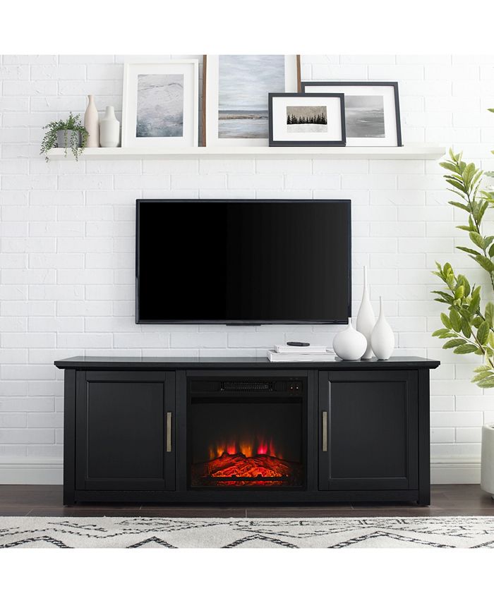 Crosley Camden 58" Low Profile TV Stand with Fireplace Macy's