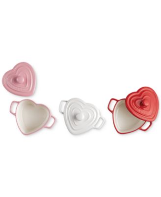 Martha Stewart Collection - Small Heart Stoneware Cocottes, Set of 3