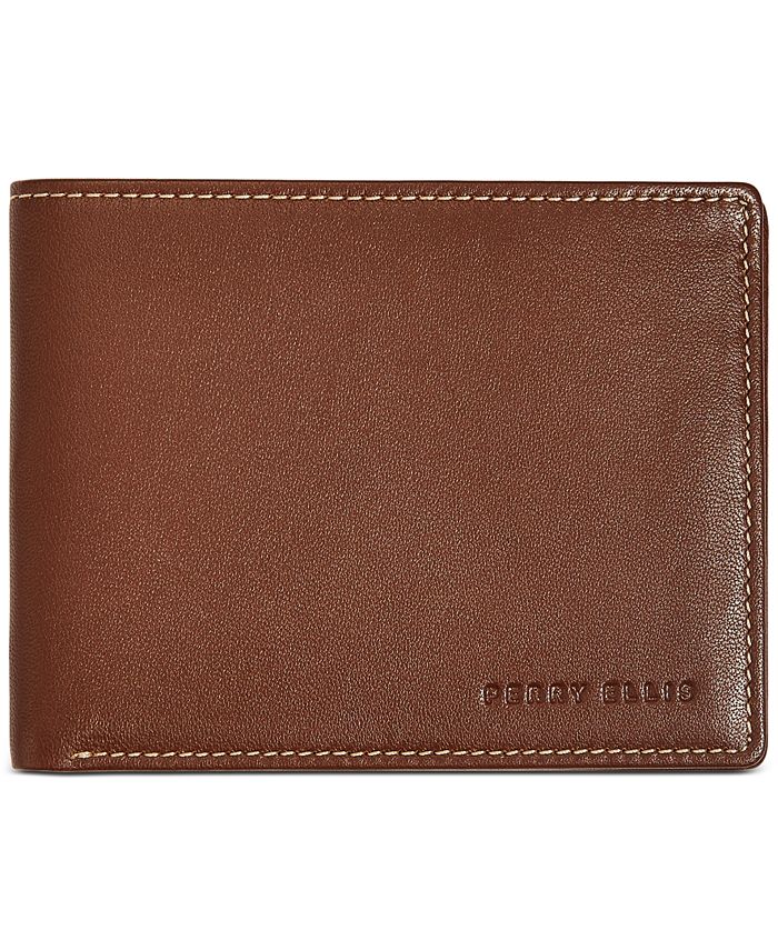 Perry Ellis Portfolio Perry Ellis Men's Leather Wallet & Reviews - All  Accessories - Men - Macy's