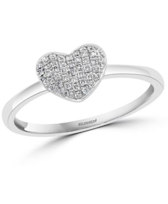 diamond pave heart ring