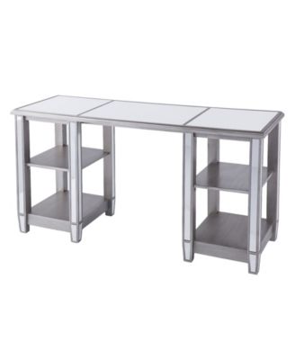 Worti Mirrored Desk Glam Style
