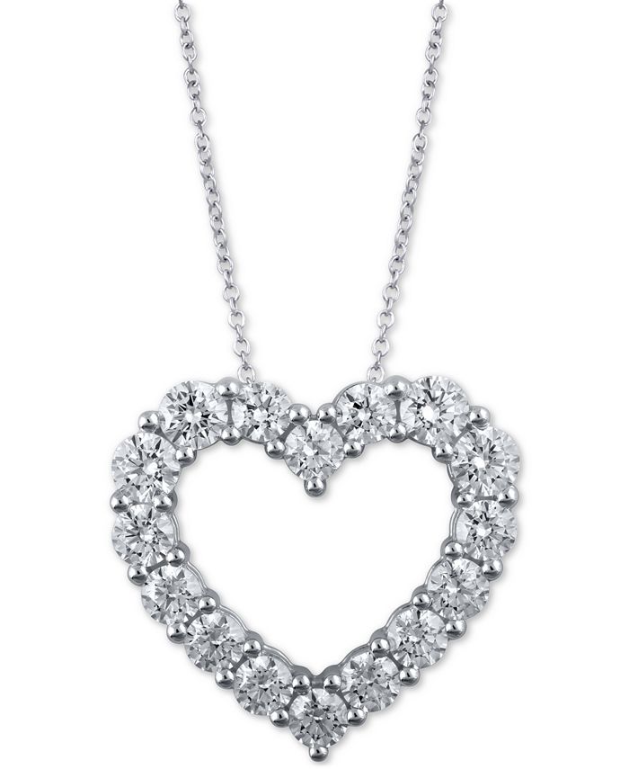 Macy's Jewelry Diamond Heart Pendant Necklace