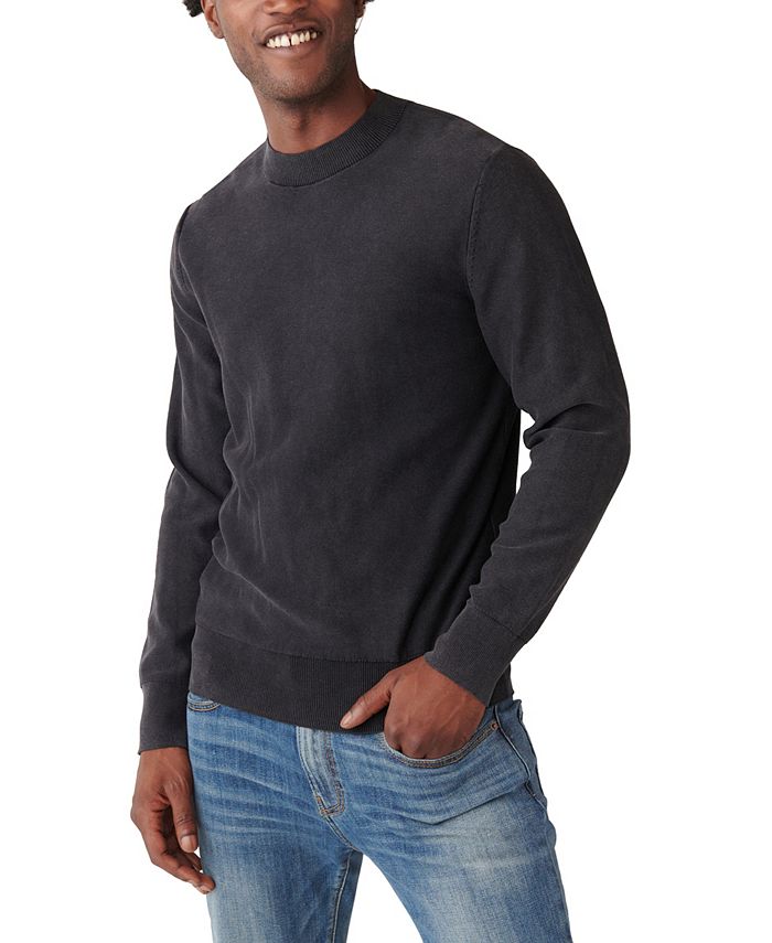 Lucky Brand Men's Washed Welterweight Crew Sweater - Macy's