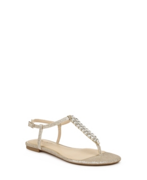 image of Jewel Badgley Mischka Women-s Nature Flat Dress Thong Sandal Women-s Shoes