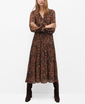 MANGO Women's Paisley Print Dress - Macy's