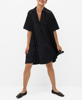 mango ruffled shirt dress