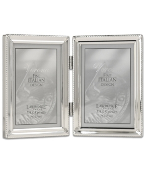 Lawrence Frames Metal Double Picture Frame With Inner Beading, 3.5" X 5" In Silver-tone