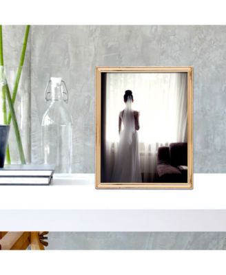 Polished Metal Picture Frame - Bead Border Design, 8" x 10"