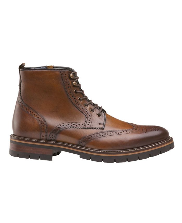 johnston & murphy cody wing tip zip boot