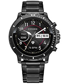 Men's CZ Smart HR Gray Stainless Steel Bracelet Touchscreen Smart Watch 46mm