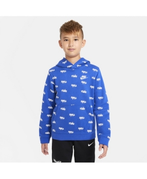 Nike Big Boys Sportswear Printed Pullover Hoodie