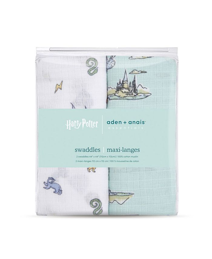 aden by aden + anais Essentials Cotton Muslin Swaddle Blanket Harry