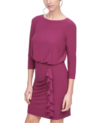 Jessica Howard Cascade Ruffle Blouson Dress