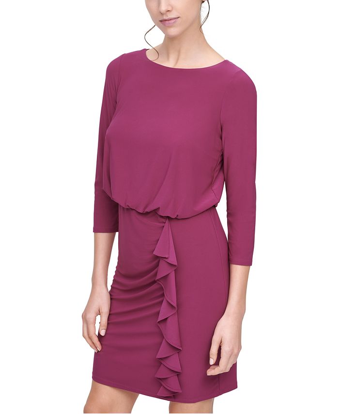 Jessica Howard Cascade Ruffle Blouson Dress Macy's