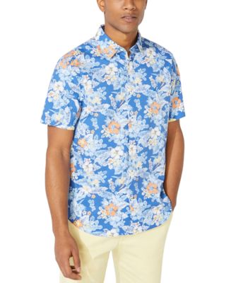 Nautica Men's Classic Fit Tropical Floral Print Shirt - Macy's