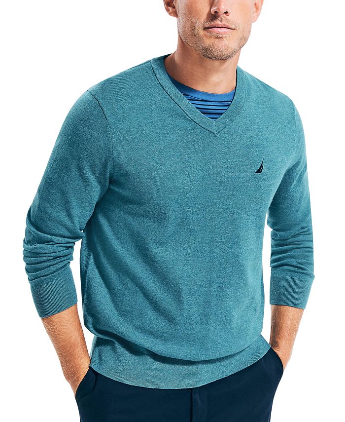 Nautica Men's Navtech Performance Classic Fit Soft V Neck Sweater Purple Size XXX-Large