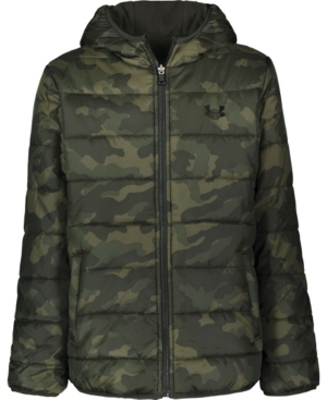 image of Under Armour Big Boys Reversible Print Pronto Puffer Jacket