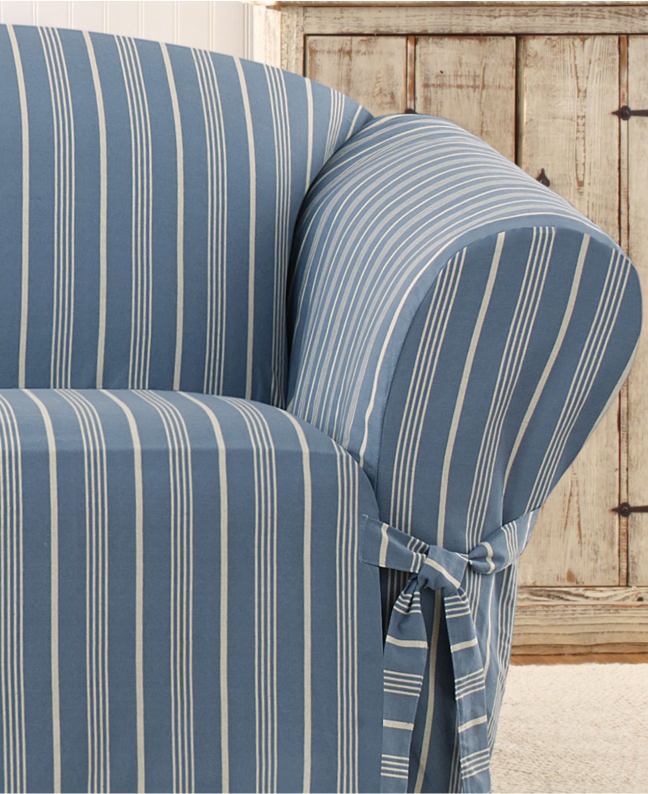 Larger View Leanne Fabric Slipcover Sofa Furniture Macys Linen