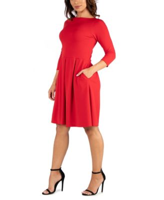 Women's Perfect Fit and Flare Pocket Dress